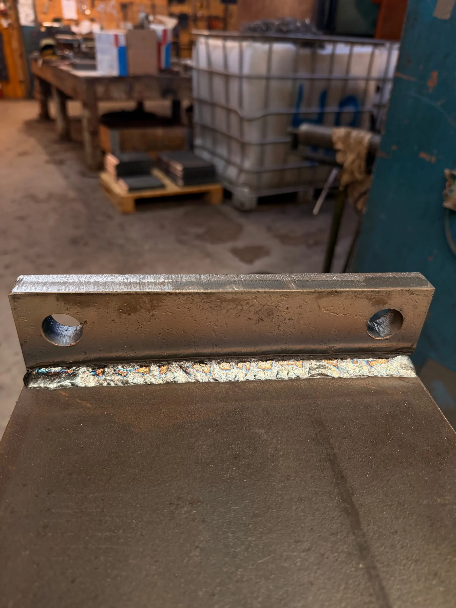 Fillet weld close up