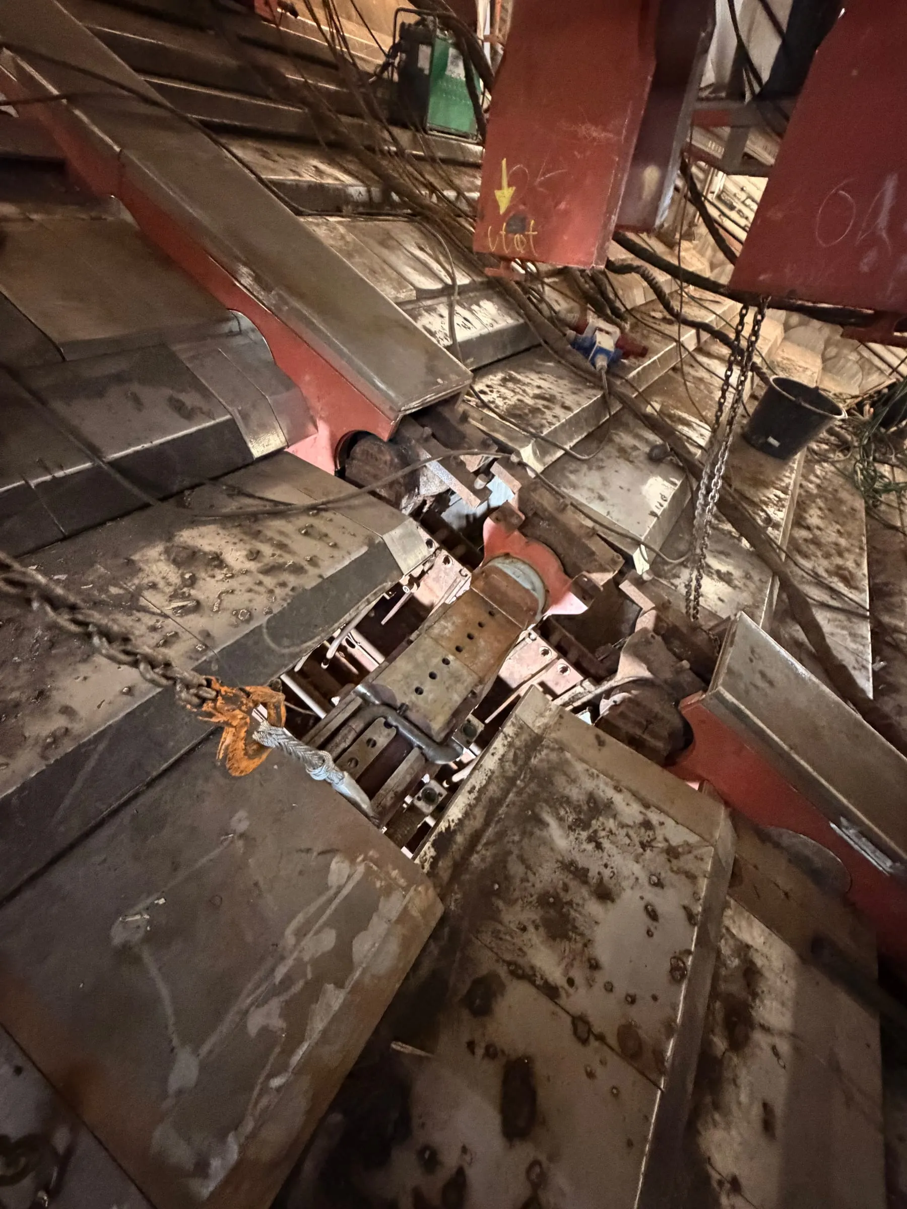 Heavy steel installation in industry